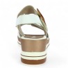Shoesissime large size women's white wedge heels, rear view