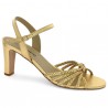 Tracey - Chic gold braided dress sandals - High heel sandals 42, 43, 44, 45 - Shoesissime