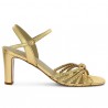 Tracey - Chic gold braided dress sandals - High heel sandals 42, 43, 44, 45 - Shoesissime