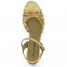 Tracey - Chic gold braided dress sandals - High heel sandals 42, 43, 44, 45 - Shoesissime