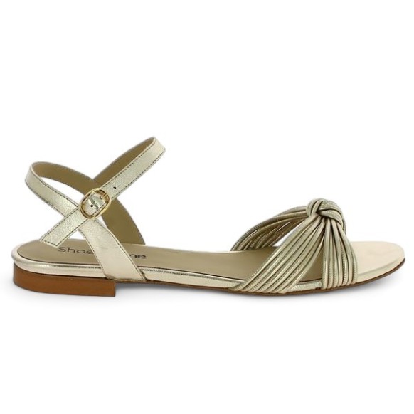 Sandales à Talons Aiguilles Lumiani Revelin - Cuir Crème, Boucle Dorée, Taille 40 (9.5 US), Neuves Avec Boîte