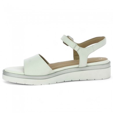 sandale blanche grande pointure femme talon compensé tamaris confort Shoesissime, vue intérieure