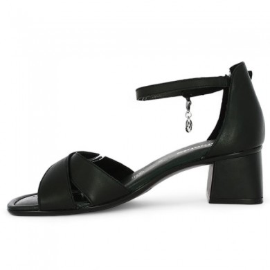 Sandale cuir noir à talon grande taille Shoesissime D1K50-00, vue intérieure