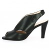 Valencia - Sandale noire à talon mode - Chaussures femme grande taille - Shoesissime