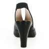 Valencia - Sandale noire à talon mode - Chaussures femme grande taille - Shoesissime