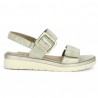 Mélody - Gold sandal with velcro strap - Tamaris Confort grande size - Shoesissime
