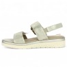 Mélody - Gold sandal with velcro strap - Tamaris Confort grande size - Shoesissime