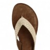 Tong dorée grande taille femme Shoesissime, vue dessus