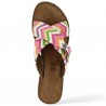 mule femme grande taille raphia multicolore Shoesissime, vue dessus