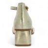 Gold ankle strap sandal 42, 43, 44, 45 Remonte Shoesissime, rear view