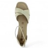 golden sandal ankle strap large size woman Shoesissime, top view