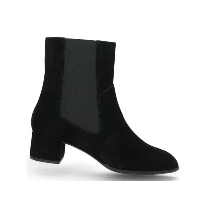 Perla Boots femme velours noir et elastiques Bottines femme 42 43 44 45 Shoesissime
