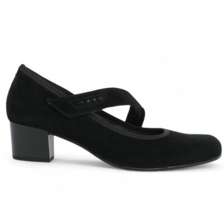 escarpin à bride grande taille femme noir Shoesissime, vue profil escarpin à bride grande taille femme noir Shoesissime, vue profil