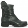 Shoesissime women's large size flat black ankle boot with removable sole, view details