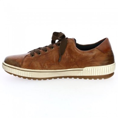 sneakers grande pointure femme camel  Remonte D0700-22 zip, vue intérieure