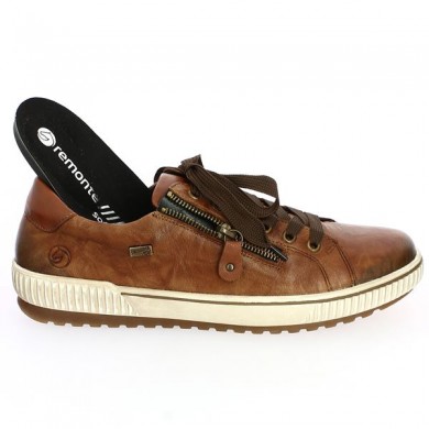 women's sneakers 42, 43, 44, 45 camel Remonte D0700-22 zip, removable sole view
