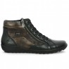 baskets montante marron-noir grande taille femme Remonte R1458-03 Shoesissime, vue coté.