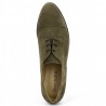 chaussure à lacets femme 42, 43, 44, 45 velours taupe Shoesissime, vue dessus