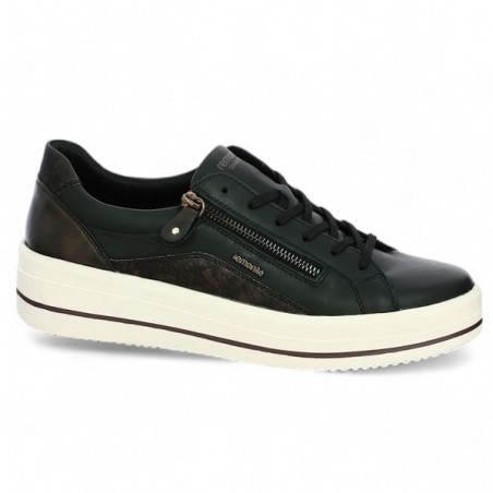 baskets femme noire mode D1C01-03 Remonte grande pointure, vue profil baskets femme noire mode D1C01-03 Remonte grande pointure, vue profil