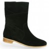 black nubuck flat boots large size Shoesissime, view profile