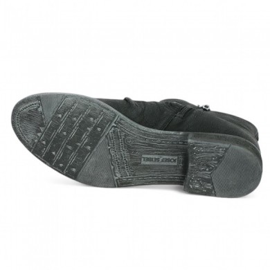 Sylvie - Bottines noires plates Sienna 10 - Bottines femme Josef Seibel grande taille - Shoesissime