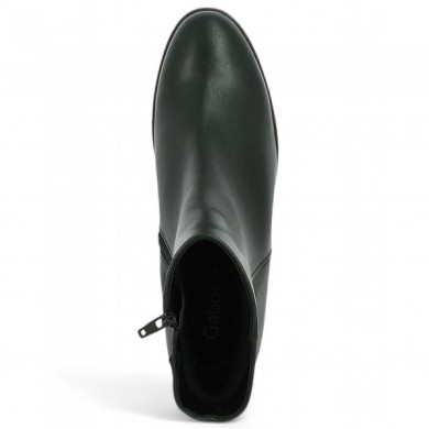 bottine noire talon compensé grande taille femme Gabor 54.780.27 Shoesissime, vue dessus