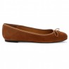 ballerines velours marron grande pointure femme Shoesissime, vue coté