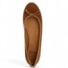 ballerines velours marron grande taille femme Shoesissime, vue dessus