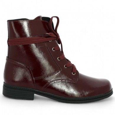Kristen Burgundy round toe lace up boot Gabor boots 8 8.5 9 9.5 Shoesissime