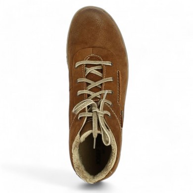Steffi 53 warm cognac boots Josef Seibel large size woman Shoesissime, top view