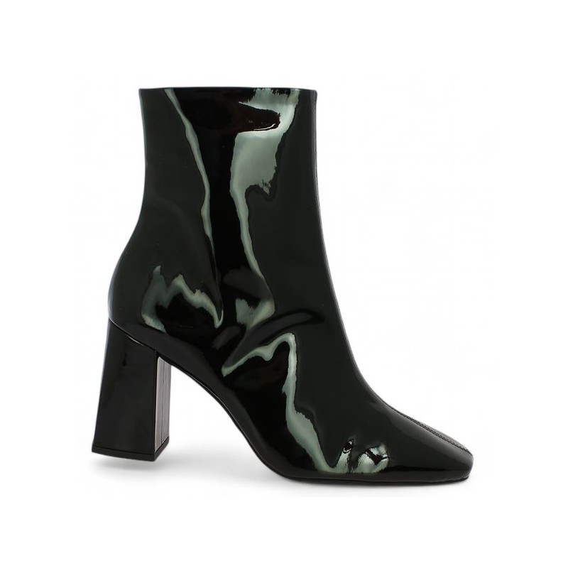 Maeva - Bottines stylée vernies noire - Bottines grande taille femme - Shoesissime