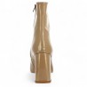 Maeva - Beige patent fashion boots - Beige patent boots 42, 43, 44, 45 - Shoesissime
