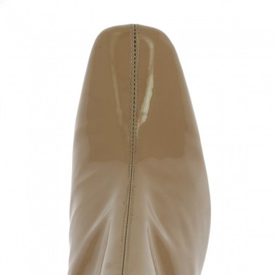 Maeva - Beige patent fashion boots - Beige patent boots 42, 43, 44, 45 - Shoesissime