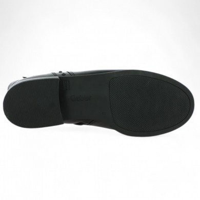 Parisa - Boots Gabor 52.792.57 noire plate - Chaussures Gabor grande pointure - Shoesissime