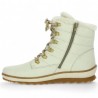Shoesissime white snow boots large size woman warm wool lined, inside view