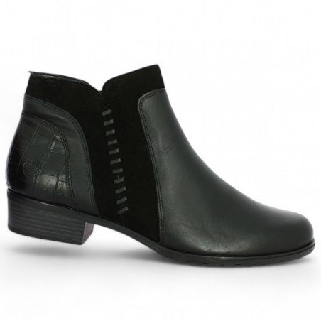 D6893-02 black Remonte low ankle boot 42, 43, 44, 45 profile view D6893-02 black Remonte low ankle boot 42, 43, 44, 45 profile view