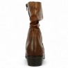Boots femme montante plate cuir camel plissée grande pointure femme Shoesissime, vue intérieure