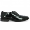 D1U02-00 derby femme vernis noir grande pointure Remonte, vue coté