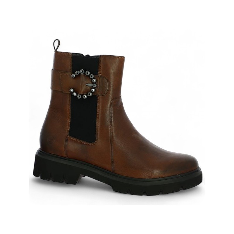 D1W74-22 Camel fashion Remonte women's boots large feet Shoesissime, profile view
