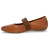 ballerine élastiquée cuir camel chaussures grande pointure Shoesissime, vue intérieure