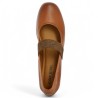 ballerine élastiquée cuir camel chaussures grande taille Shoesissime, vue dessus
