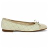 ballerine beige grande pointure Gabor matelassée Shoesissime, vue coté