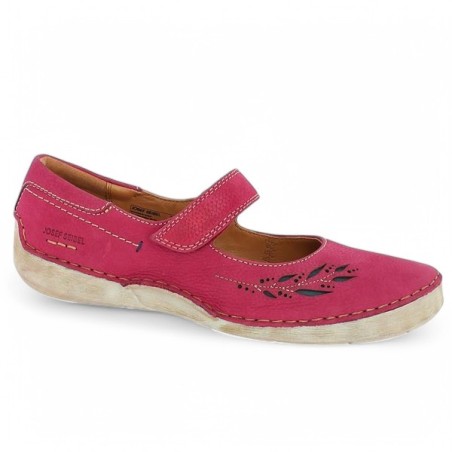 ballerine à bride rose fushia Josef Seibel 42, 43, 44, 45 Shoesissime, vue profil ballerine à bride rose fushia Josef Seibel 42, 43, 44, 45 Shoesissime, vue profil