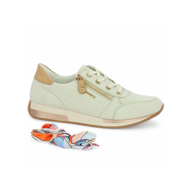 D0H11-81 sneakers Remonte 42, 43, 44, 45 lacets foulards coloré, vue profil