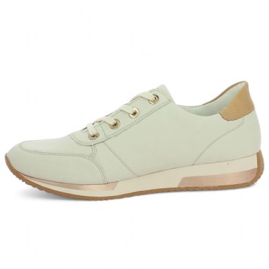 sneakers Remonte fermeture éclair cuir blanc et doré 42, 43, 44, 45 femme, vue intérieure