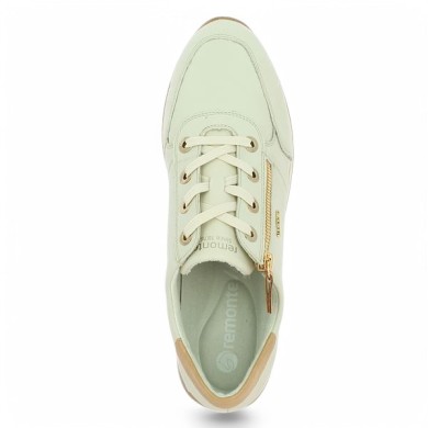 baskets tendance blanche et doré grande pointure femme fermeture éclair, vue dessus