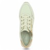baskets tendance blanche et doré grande pointure femme fermeture éclair, vue dessus