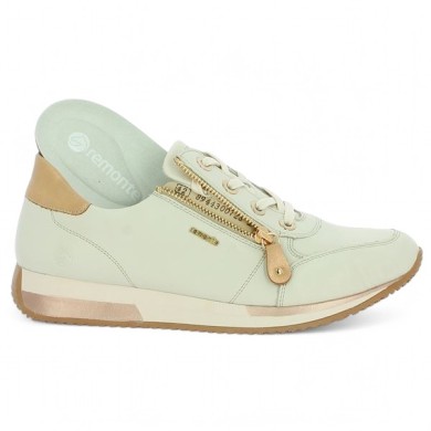 baskets semelle amovible femme 42, 43, 44, 45 blanc et doré mode, vue détails