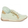 baskets semelle amovible femme 42, 43, 44, 45 blanc et doré mode, vue détails
