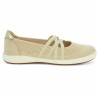 Ballerine beige élastiquée sport grande pointure Josef Seibel, vue coté